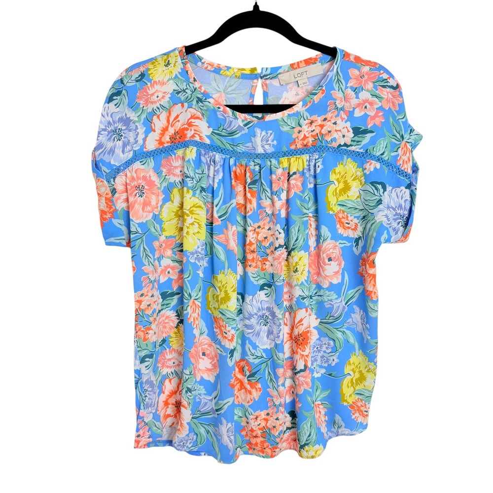 LOFT Floral Multicolor Women's Blouse